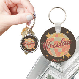 Llavero Postal retro vintage de Wroclaw City