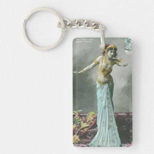Llavero Postcarta de Vintage Mata Hari