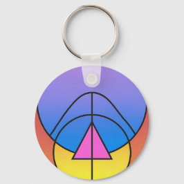 Llavero Póster abstracto geométrico de círculos y líneas c