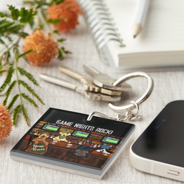 Llavero Poster AIREDALE Y AMIGOS (Frente Derecha)