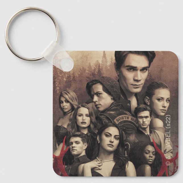 Llavero Poster de cráneo de Riverdale Deer (Anverso)