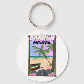 Llavero Póster de playa Cancun México.