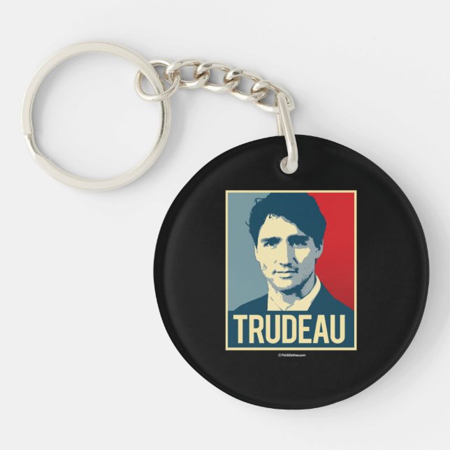 Llavero Poster de propaganda de Trudeau -.png (Frente)