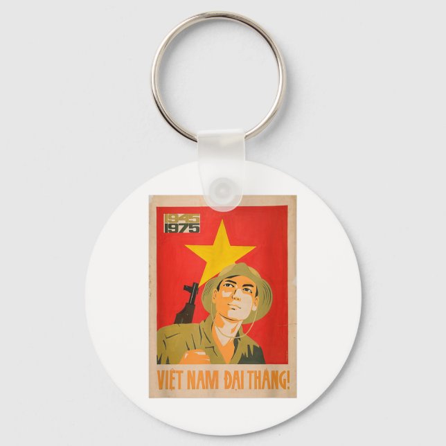Llavero Poster de propaganda de Vietnam - Comunista de gue (Anverso)