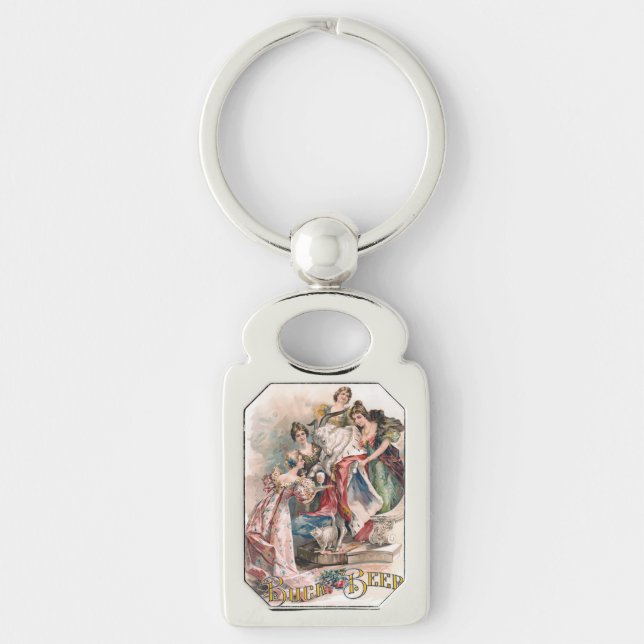 Llavero Poster de publicidad de cerveza de época (Anverso)