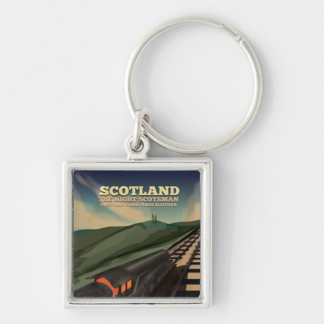 Llavero Póster de viaje a Escocia (Frente)