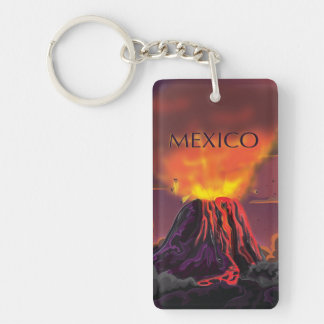 Llavero Póster de viaje al volcán de México