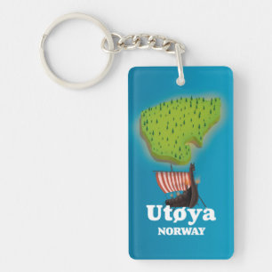 Llavero Póster de viaje Utøya Noruega