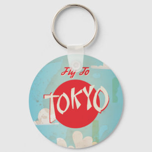 Llavero Póster de viaje Vintage Retro Vuela a Tokio