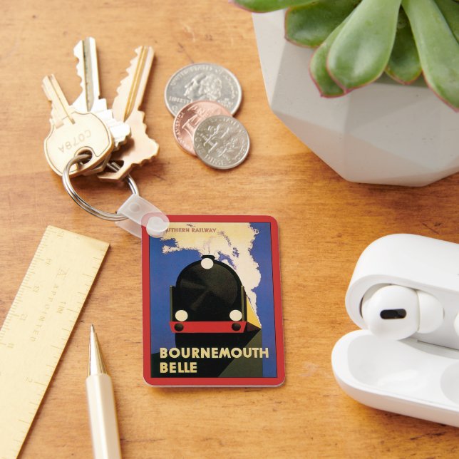 Llavero Poster de Viajes Vintage, Bournemouth Belle Train (Escritorio )