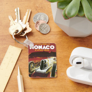 Llavero Poster de Viajes Vintage, Gran Premio de Mónaco de