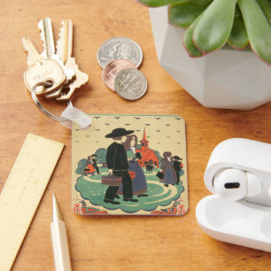 Llavero Poster de Viajes Vintage que promueve Pennsylvania