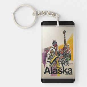 Llavero Poster del viaje de Alaska/del vintage