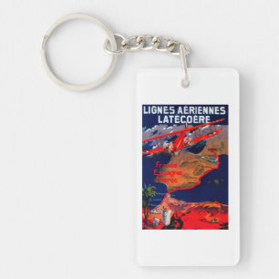 Llavero Poster del vintage de Lignes Aeriennes Latecoere