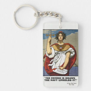 Llavero Póster vintage de reclutamiento de la Marina de la