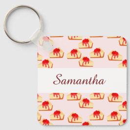 Llavero Postre de queso de cereza