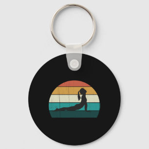Llavero Postura de Yoga Retro Mente Vintage Meditación Cue