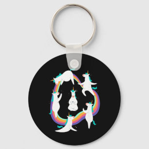Llavero Posturas de Saludo al Sol de Yoga de Unicornio Arc