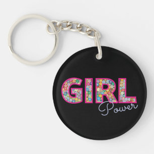 Llavero Potencia chica Mujer de Flor Silvestre Rosa