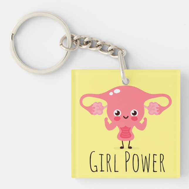Llavero Potencia chica / Puns Uterus / Chistes Uterus (Frente)