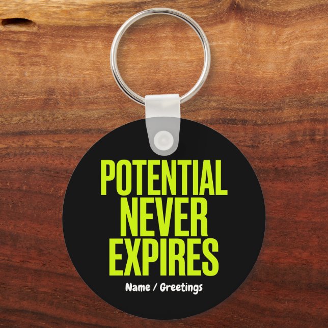 Llavero Potential Never Expires Bold Growth Mindset  (Anverso)