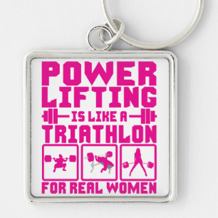 Llavero Powerlifting es como un Triathlon para las mujeres