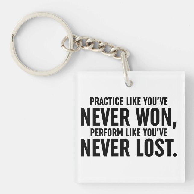 Llavero Practicar como nunca has ganado (Frente)