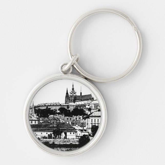 Llavero Praga, ciudad histórica, castillo - Arte checo (Frente)