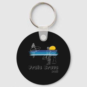 Llavero Praia Brava Brasil, Playa De Surf Chico Surfista C