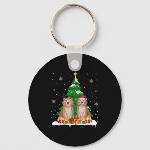 Llavero Prairie Dog Christmas Tree enciende Santa Reindeer