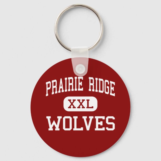 Llavero Prairie Ridge - Lobos - Alto Lago Crystal (Anverso)