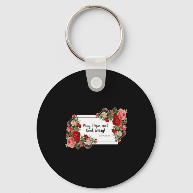 Llavero Pray Hope Dont Worry St Padre O Religious  (Anverso)
