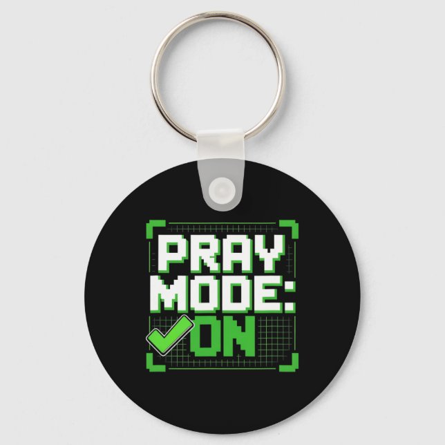 Llavero Pray Mode On Christian Gamer Graphic  (Anverso)