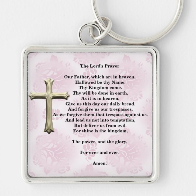 Llavero Prayer del señor (rosa) (Frente)