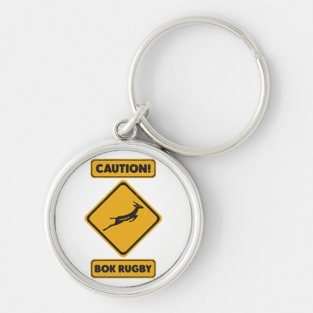 Llavero Precaución - SpringBoks Cruzando (Frente)