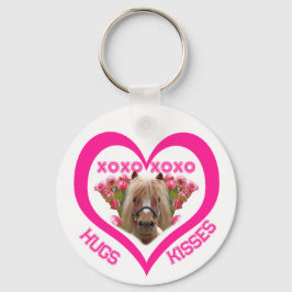 Llavero Precioso Poni en Rosa Día de San Valentín