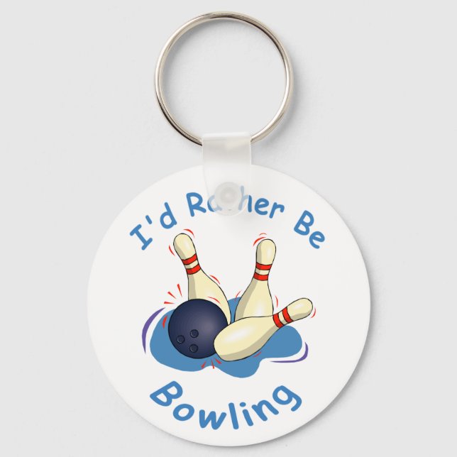 Llavero Preferiría Estar Bowling Keychain (Anverso)