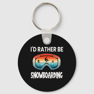 Llavero Preferiría Estar Snowboard Retro Sunset Gogles Sn