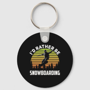 Llavero Preferiría Estar Snowboard Retro Sunset Winter Nov