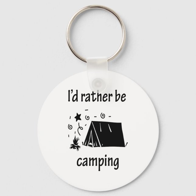 Llavero Prefiero estar acampando (Anverso)