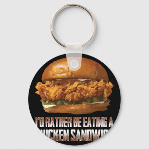 Llavero Prefiero Estar Comiendo Una Hamburguesa De Pollo D