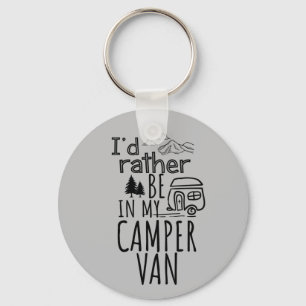 Llavero Prefiero Estar En Mi Keychain Camper Van Button