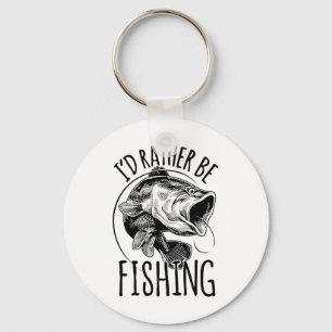 Llavero Prefiero Estar Pescando Camiseta de Pescar Regalo