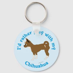 Llavero Prefiero jugar con mi Chihuahua