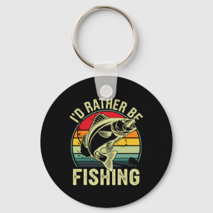 Llavero Prefiero pescar pescador retro vintage al aire lib