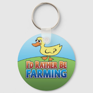 Llavero ¡Prefiero ser agricultor! pato (agricultura virtua