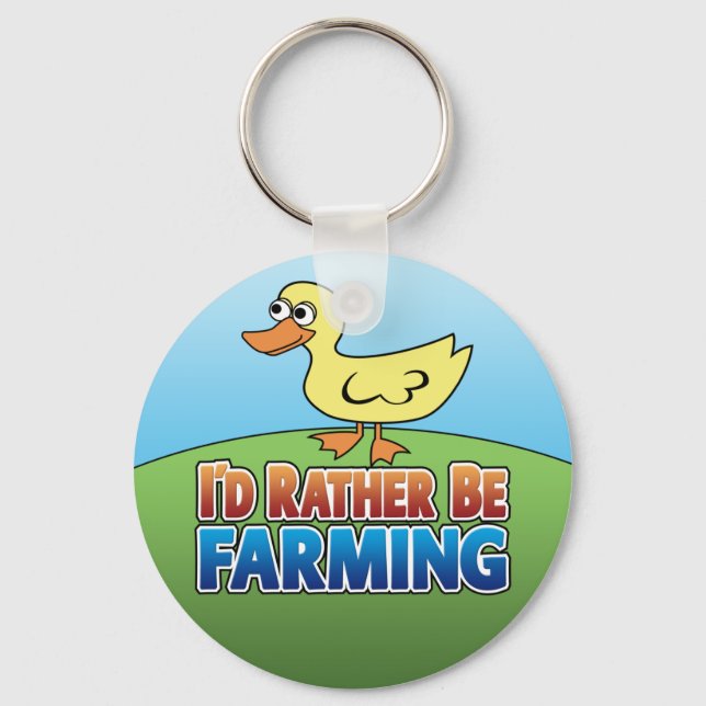 Llavero ¡Prefiero ser agricultor! pato (agricultura virtua (Anverso)