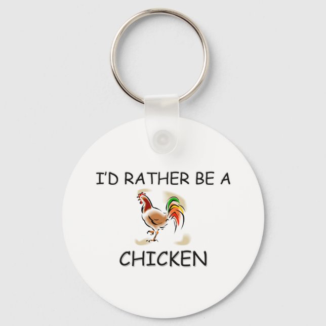 Llavero Prefiero ser un pollo (Anverso)