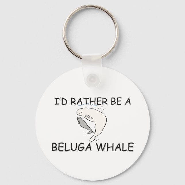 Llavero Prefiero ser una ballena Beluga (Anverso)