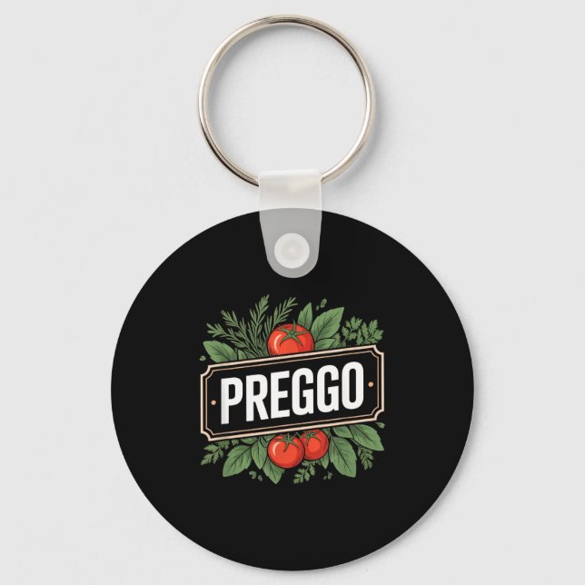 Llavero Pregnancy Announcement Prego Pasta Sauce Funny Pre (Anverso)